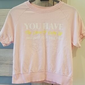 Zara Pink Tee with Inspirational Print